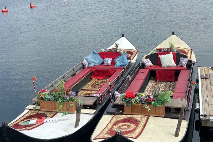 a boat on a body of water