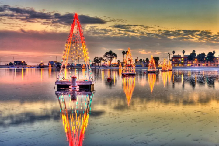 a sunset over a body of water